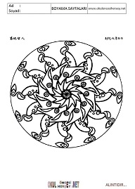 Mandala boyama sayfaları